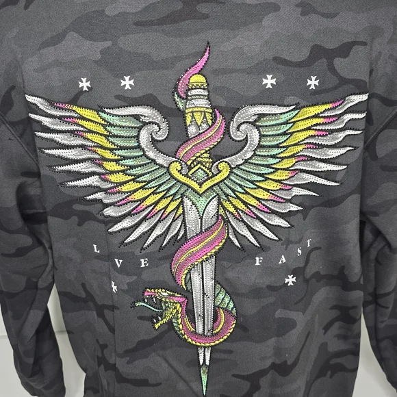 Affliction Men's Black Label Hoodie - Picture 11 of 13